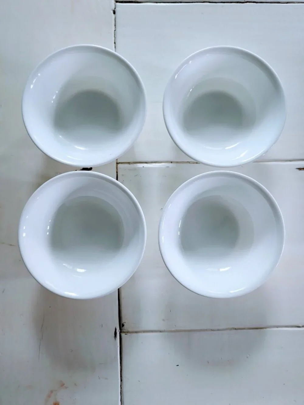 VTG Set of 4 Corelle Winter Frost White Cereal Bowls 6¼